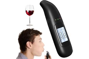 tlidfgeo Portatile Etilometri, Poliezeigenau con Blu Display Digitale LCD, Misuratore Alcolico Professionale, Mouthpieces Inutile, Alcol Test Etilometro per Uso Personale e Professionale