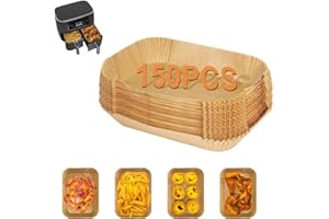 ZAID Air Fryer Liners 150 Pcs, Ninja Air Fryer Liners for Ninja Air Fryer Dual, Air Fryer Accessories for AF300UK AF400UK, Paper Liners Compatible with Ninja, Salter, Tower and Other Dual Zone Air Fryer