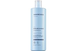 ManCave Nourishing 2-in-1 Shampoo 500ml, Strengthens & Hydrates Hair, Argan Oil & Oat Peptides, Fights against Dandruff and conditions scalp, Gentle Cleanse with Panthenol, Shea Butter, Made in UK