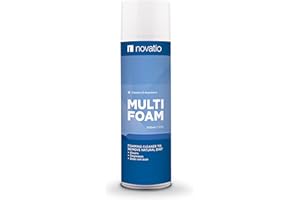 NOVATIO Espuma limpiacristales MULTIFOAM 500ml - Spray espuma limpiadora Elimina la suciedad Desengrasa No Mancha No deja Marcas Limpiar Insectos de Parachoques y Parabrisas Limpieza fácil y eficaz