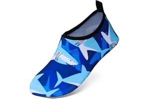 YloveM Kids Water Shoes for Boys Girls Quick Dry Non-Slip Aqua Socks, Toddler Barefoot Soft Skin Water Socks for Beach Swimming Pool Surfing Garden Seaside