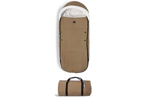 STOKKE Babyzen Saco YOYO, Toffee - Forro Polar y Capucha con cordón para Mantener Caliente al bebé - Incluye Bolsa para Viaje - Lavable a máquina