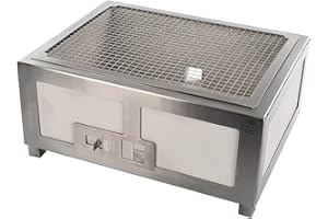 SousVideTools Medium Ceramic Konro Grill | Traditional Japanese Hibachi BBQ | 205mm X 546mm X 350mm
