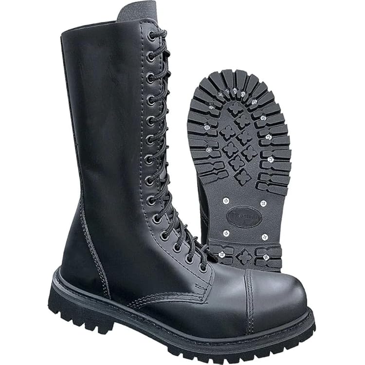Grinders Neu King CS Kampf Stiefel Schwarz Leder 20 Öse Sicherheit