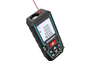MILESEEY 50M Lasermätningsverktyg med telefonapp | ± 2 mm noggrannhet, 5 cm LCD-bakgrundsbelysning, M/In/Ft/Ft+i enheter, yta