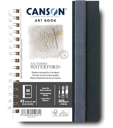 Carta Da Olio Canson Figueras - Grana Lino, 290 Gsm, Bianco, A4, 10 Fogli - Foto 5