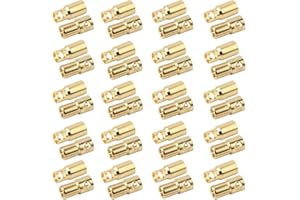 LinsyRC 20 Pairs Connecteur Mâle Femelle Fiche Banane 6.0MM 6MM Plaqué Or pour RC Batterie ESC Moteurs (6.0MM)