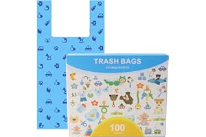 GNAUMORE Sac à Couches Jetables Parfumé avec Poignée à Nouer - Anti-Fuites et Anti-Odeurs