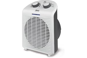 Fakir Trend HL 100 Heizlüfter Energiesparend – 2000 Watt, Mini-Heizlüfter mit Betriebskontrolleuchte, Übertemperaturschutz und Kippsicherung, 2 Heizstufen, Raumthermostat regelbar