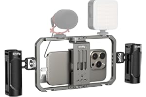SMALLRIG Universal Smartphone Video Rig All-in-One Handy Video Kit für Video Creators, Aluminium Handheld Cage Kit für iPhone 17/16 / 15/14 / Pro Max für Huawei und andere – 4121