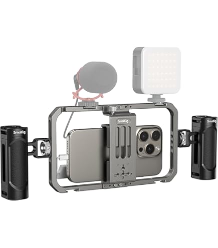 Ulanzi Lino Cage In Metallo Per IPhone X / 11 / 12 / 13 – Gabbia Rig Con Maniglie Rimovibili Per Vlogging E Scatti Stabili
