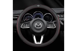 AKKDYS Volante Auto Coprivolante, per Mazda 2 3 6 CX-3 CX-5 CX-30 CX-60 CX-80 MX-30 MX-5 Traspirante e Antiscivolo Coprivolante Accessori Auto Interno,C