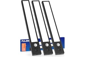 FULEN Under Cabinet Kitchen Lights, Wardrobe Lights Motion Sensor with 2500mAh Rechargeable Battery Operated, Cupboard Light for Kitchen, LED Under Counter Lights, Cordless Night Light,Black, 3 Pack