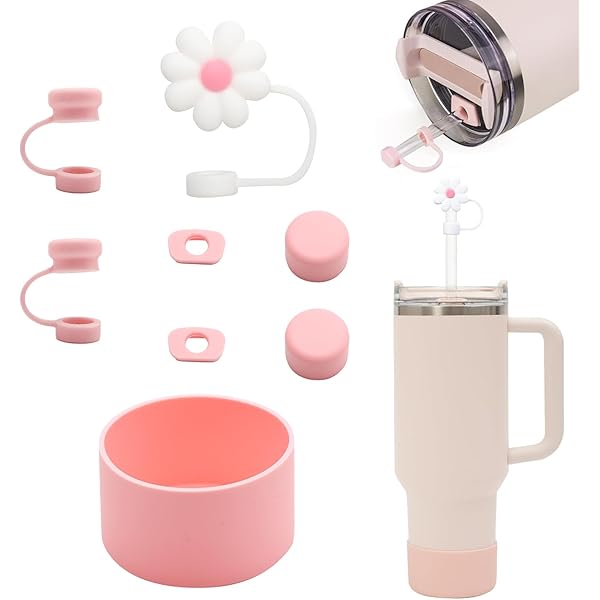 Adatto Al Set Di Accessori Stanley Cup, Comprendente 6 Tappi In Silicone Anti Perdita 2 Coperchi Per Cannuccia 1 Custodia In Silicone Per Tazze Stanley Cup Da 12 L E 850 Ml Tazze Non Incluse Verd 90847686