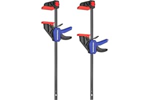 WORKPRO Zestaw zacisków z grzechotką, zacisk 305 mm, rozpierak 440 mm, szybkozłączka i zacisk jednoręczny, idealne do obróbki drewna i projektów rzemieślniczych, 2 szt.