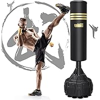 Dripex Sacco Boxe Basic, 165 cm Sacco Boxe da Terra Autoportante con Base a 12/19 Ventosi Potenti per Adulti Giovani Kickboxi