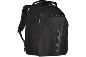 Wenger Legacy Laptop-Rucksack, Notebook bis 16 Zoll, 21 l, Damen Herren, Business Uni Schule Reisen, Schwarz/Grau, 600631