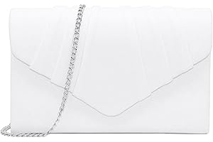 Milisente Pochette Donna,Women Clutches Borse Da Sera Con Pochette In Velluto (Bianca)