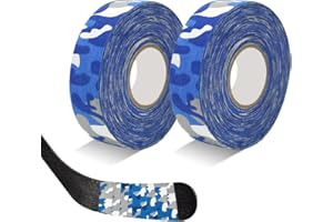 Riisoyu 2 Rotoli Nastro Hockey, Anti-Scivolo Grip-Tape Hockey Stick Tape Auto-Adesivo Nastro per Impugnatura Nastro di Presa Nastro Hockey Ghiaccio per Golf Tennis Badminton Bastone Barre di Trazione