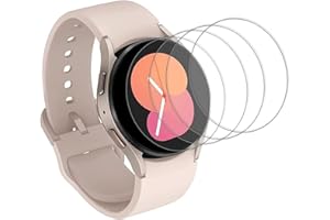 QIJIEFENCC Folia ochronna kompatybilna z Samsung Galaxy Watch 6/5/4 40 mm (4 sztuki), odporna na zarysowania folia ochronna, 40 mm / Garmin Fenix 6/6 PRO / Fenix 5 / Fenix 5 Plus