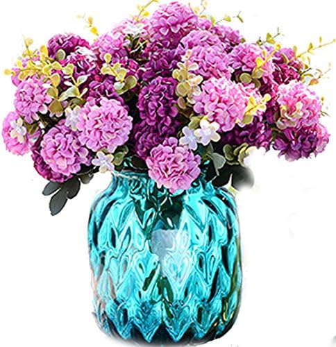 Artificial 1 Bouquet Rose Silk Flowers Bouquet Bridal Bridesmaid Hydrangeas Flowers Floral Wedding Party Office Decor