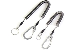 ‎FINN OUTDOORS FINN Outdoors 2er Pack Spiralkabel,Spiral Schlüsselanhänger, Sicherungsband, Schlüsselband, Sicherungsseil mit Karabiner: Haushalt, Boot, Angeln, Outdoor