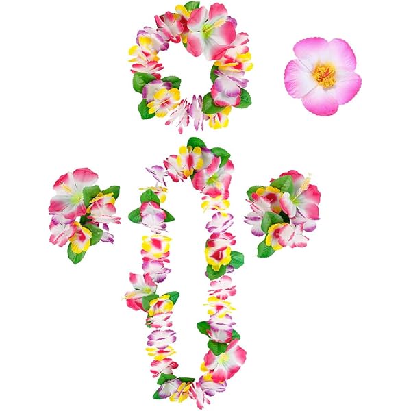 24-delige set bloemenkettingen - veelkleurig - html content - Hawaï