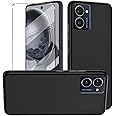 HuiYouMY 2-in-1 Case For HMD Pulse Pro/HMD Pulse Plus/HMD Pulse Cover with 1 Pack Tempered Glass Screen Protector Slim Fit Soft TPU Shockproof Anti-Scratch Phone Case Cover - Black