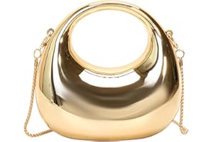 widenlise Women’s Clutches, Gold Handbag Purse with Detachable Chain Strap, Glitter Evening Bags, Acrylic Evening Clutch for Women, Sequins Clutch Bags, Patent Cross Body Bag for Party Dating