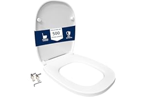 HYDRO HOME Copriwater Compatibile con Pozzi Ginori 500, Tavoletta WC Termoindurente Antibatterica, Sedile WC con Cerniere Fissaggio dall’Alto Chiusura Classica, Montaggio rapido, Bianco