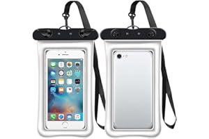 JARAGAR wasserdichte Handyhülle, 2 Pack Schwimmende wasserdichte Tasche mit Halsband, Unterwasser Handyhülle für iPhone Samsung Galaxy