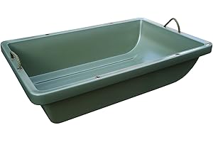 EUROHUNT Allzweck und Wildwanne mit Schlittenbug - Accesorio para Limpieza de presas de Caza, Color Verde