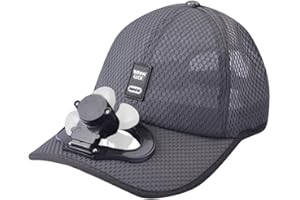 JackRuler Drôle d'été Ventilateur de Refroidissement Casquette de Baseball Chapeau USB Charge Respirant Ombre Crème Solaire Chapeau-Chapeaux de Baseball