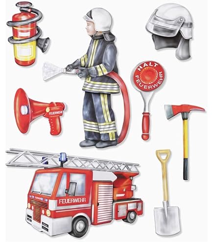 500 Feuerwehr Aufkleber - Selbstklebend Wasserfest Für Party & Dekoration
