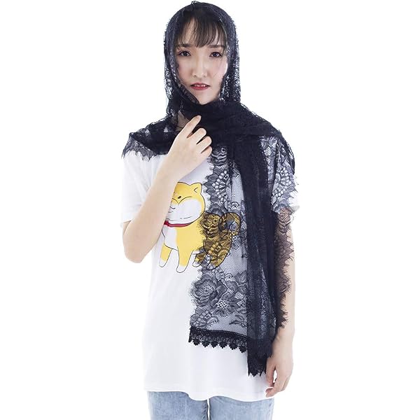 Velo Da Sposa In Pizzo Mantilla Per Donna - Sciarpa Testa Multiuso Bianco/nero Per Matrimonio E Chiesa