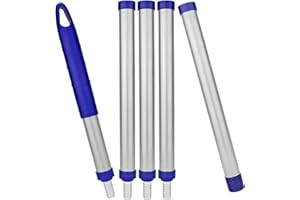 Cadofe Exklusiver EU Besenstil Schrubberstil Metall bestehend aus 5 Einheiten 1250mm x 24mm