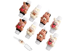 HEALIFE Ladekabel Schutz - 8 Stück Kabelschutz Tiere - Lightning Cable protector - Silikon Kabelschutz für Ladekabel, niedliche Tiermotive, schützt vor Brüchen und Kabelschäden
