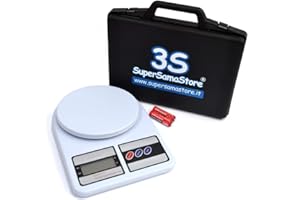 3S SuperSamaStore FS400 Bilancia Elettronica Digitale per Gas Refrigerante, Max Portata 5 Kg, Precisione 1g, Portatile, con Display LCD, Doppia Unità Gr/Oz e Valigetta