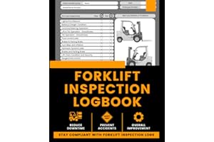 Forklift Check Book for Daily or Pre-use Inspections | 150 pages with visual defect pictures | Maintenance, Service and Safety checks