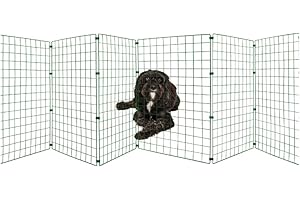 P DOT WOLF Freestanding Dog Barrier - 75cm High 4 x 50cm Wide Panels Room/Hallway Fence Divider, Folding Gate, Fence for Indoors, Puppy Barrier, Free Standing, Adjustable Stopper & Secure Pet Gate