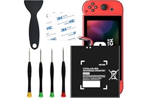 QOUTMCUY HAC-003 Akku-Ersatz, 4700 mAh kompatibel mit Nintendo Switch Console Handheld HAC-001, interner Akku mit hoher Kapazität mit Installationswerkzeug-Kit