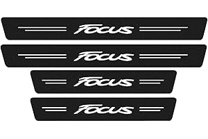 FRANSANDE EAGLEG 4 Pezzi Car Adesivi Soglia Fibra Carbonio per FO-rd Focus Fiesta Kuga Fusion Edge ST-Line S-Max, Battitacco Pedal Stickers AntiGraffio Pellicola Protettiva, Auto Styling Accessori,Focus