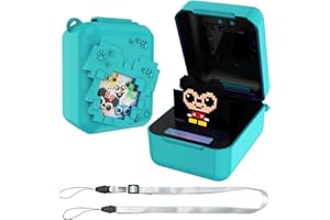 Qoosea Silikonowe etui do Bitzee Disney Digital Pet ze smyczą, ochronne silikonowe etui, pełna osłona, miękkie etui, kompatybilne z Bitzee Disney, odporne na wstrząsy i wodoodporne (zielone)