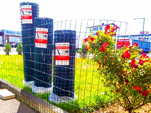 Schweißgitter, Schweißgitterzaun, Gartenzaun Grün, Wildzaun, Maschendrahtzaun, Gitterzaun. 25 m Rolle, Drahtstärke: 2,2 / 2,2 mm, Maschenweite: 50 x 50 mm (25 Meter Länge x 1200 mm Höhe) - 7