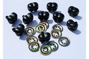 celloexpress Pack of 10 - Black Animal Noses 18mm Metal Backs - Teddy Bear & Soft Toy Making Detailed Noses