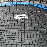 Trampolin, Gartentrampolin mit Sicherheitsnetz, 305 cm, blau-schwarz, mit Randabdeckung und Leiter - 3