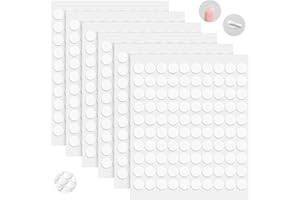 FIXCHORD Punti Adesivi Bifacciali, 600 Punti Colla Acrilica Trasparente, Punti Adesivi Impermeabili, Mastice Rotondo Rimovibile Senza Traccia Per Feste Di Compleanno, Matrimoni, Decorazioni 10mm