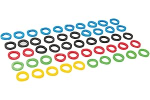 Silverline 431620 Lot de 50 couvre-clés de couleurs assorties Lot de 50