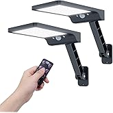 COLBOR Luz Solar Exterior, Foco LED Pared Solares Jardín con Sensor de Movimiento con 3 Modos Ajustables IP65 Farolas Potente