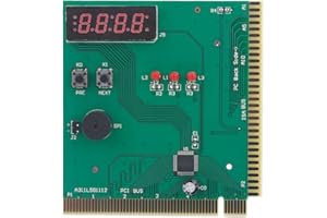 TONYSA Tarjeta de diagnóstico de la placa base de la PC Tarjeta de 4 dígitos Analizador de PC Tarjeta de diagnóstico de la placa base de diagnóstico de la computadora POST Tester para PCI e ISA Analizador Pr